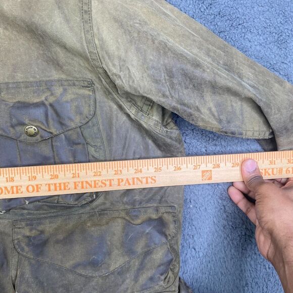 Vintage CC Filson Style 462 Tin Cloth Waxed Jacket Coat Hunting Size XL USA - Picture 9 of 11
